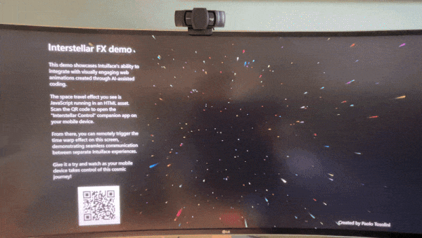 Interstellar Intuiface demo using vibe coding