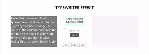 Typewriter effect