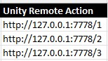 Unity remote control